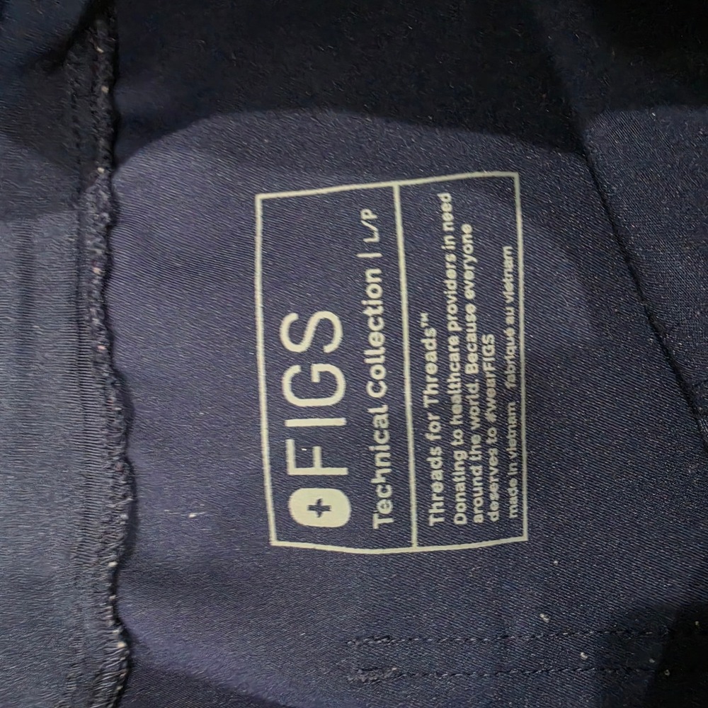 FIGS Yola Cargo Scrub Pants Women Small Navy Blue Excellent Straight Leg Multi-P - Picture 9 of 15